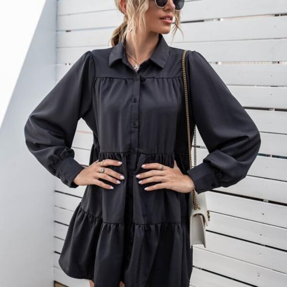 BOHO DOLLZ Button Down Babydoll Dress - Picture 7 of 8